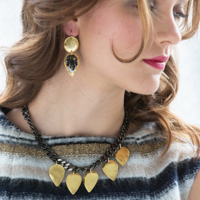 Rorscharch  Black and White Mini Teardrop Earrings