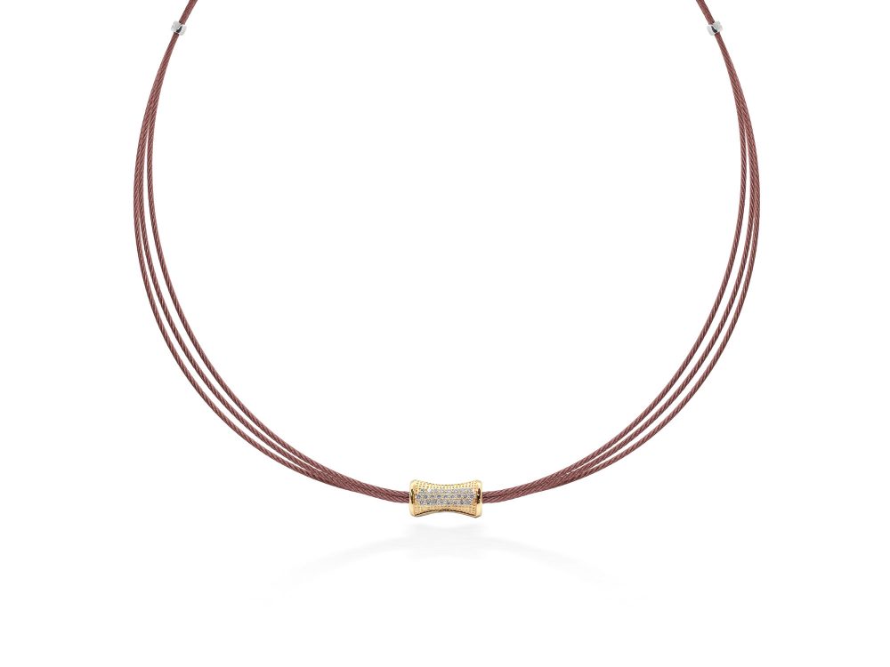 Cable Eclipse Necklace With 18k Gold & Diamonds