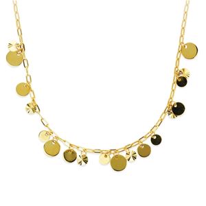 14k Multi-Disc Drops Adjustable Necklace
