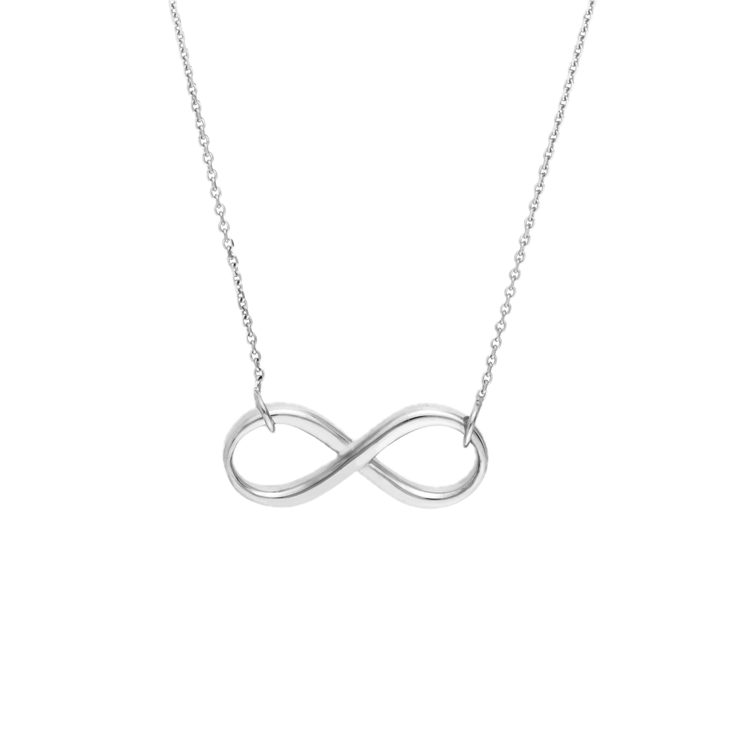 14k White Gold Infinity Neck 18in