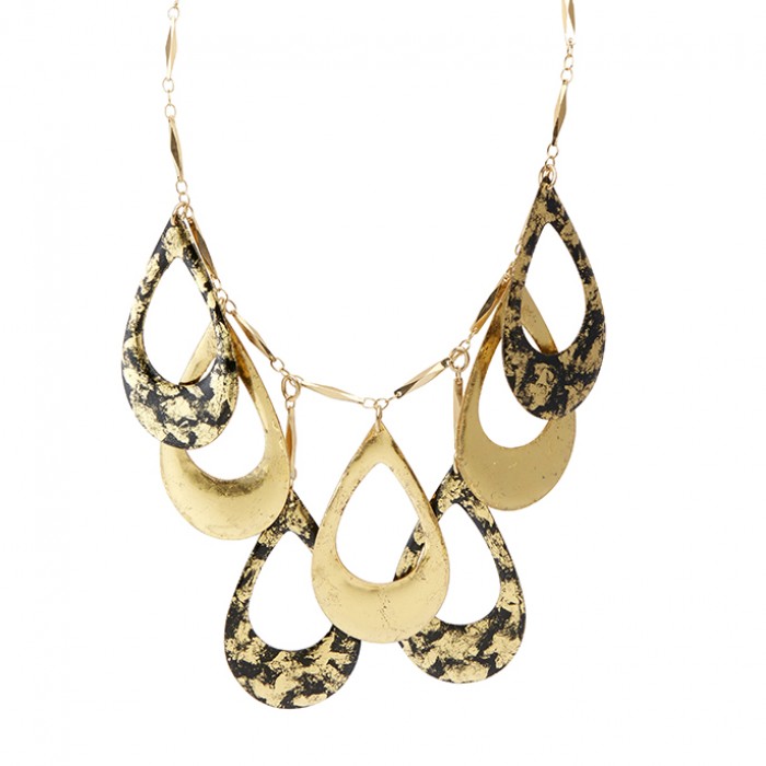 Athena Necklace - Black & Gold