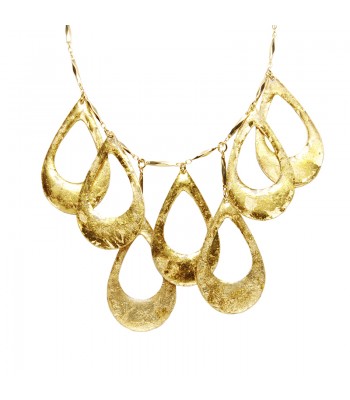 Athena Necklace 2 Drops 17" Gold