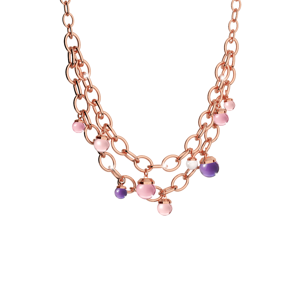 Bronze Necklace W/Stones