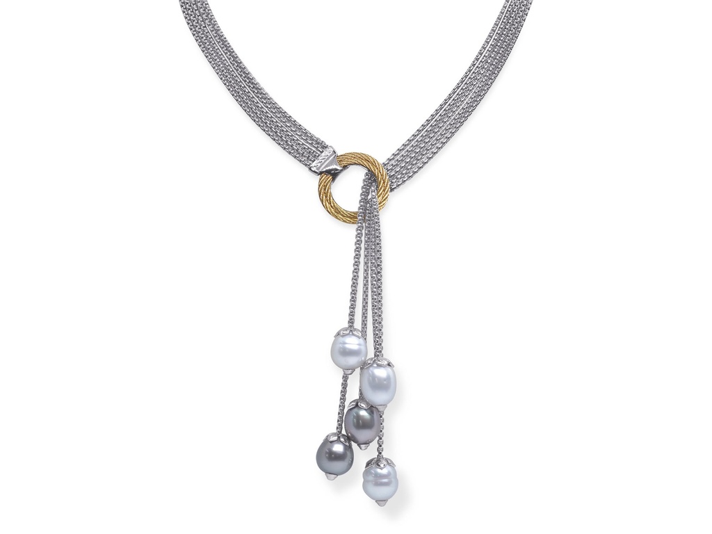 Cable South Sea Pearl Multi-Chain Lariat
