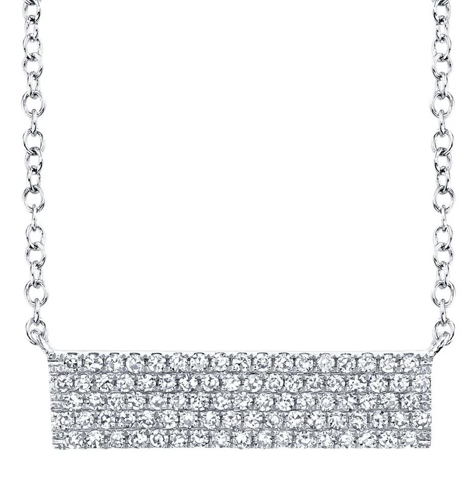 Diamond Pave Rectangle Necklace
