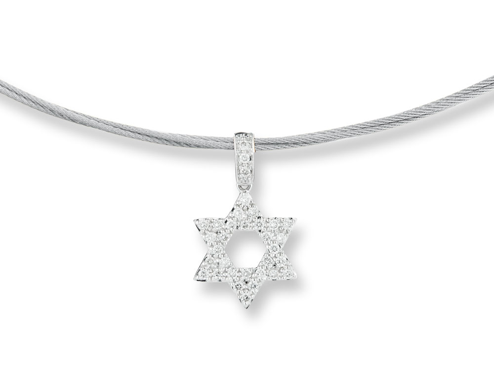 Necklace 18k White Gold & Ss Cable