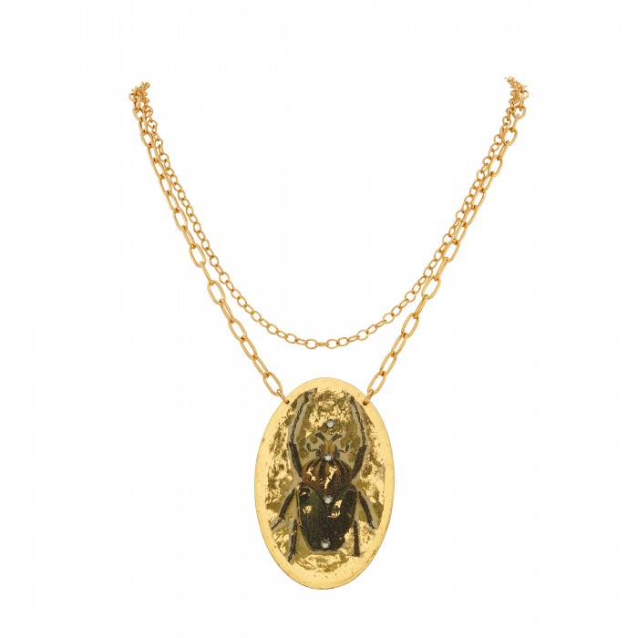 Creepy Crawler Oval Pendant