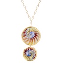 Nautilus Double Disc Pendant