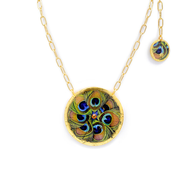 Peacock Disc Pendant