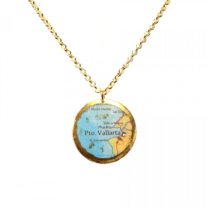 Puerto Vallarta Map Pendant