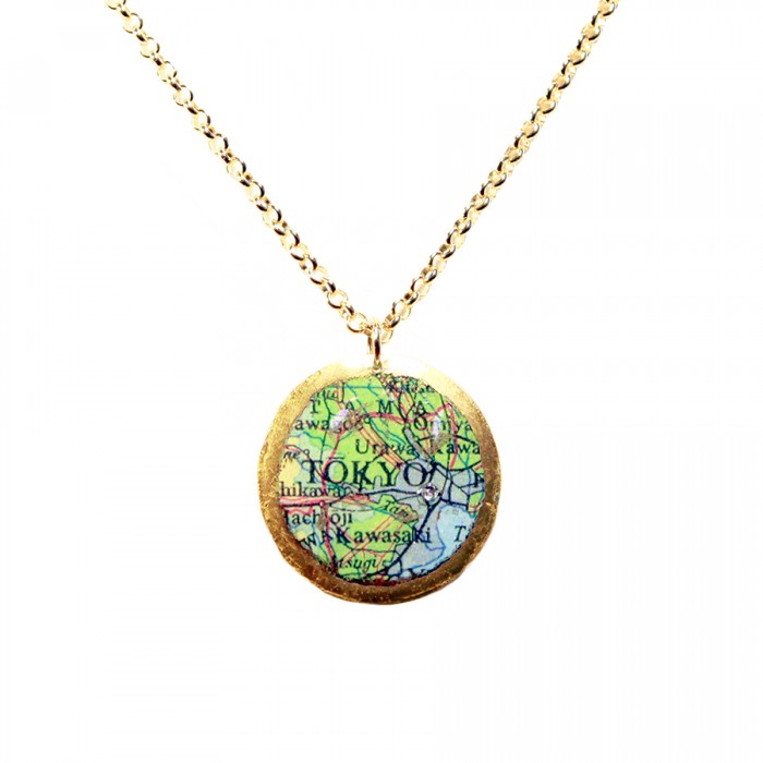Tokyo Map Pendant