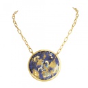 Malachite-Lapis Double Sided Pendant