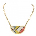 Mondrian Half Circle Pendant