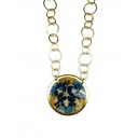 Navy & Gold Batik Pendant