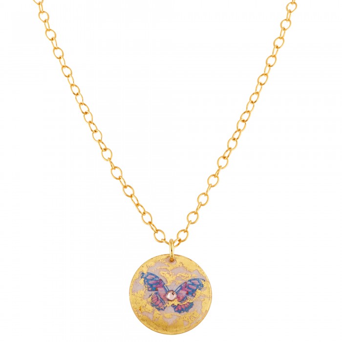 Pink Butterfly Mini Pendant