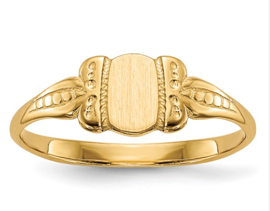 14k Childs Signet Ring