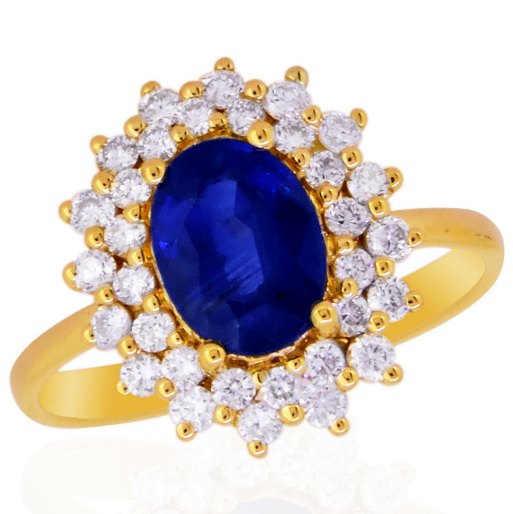 14k Yellow Gold Precious Gem An Diamond Ring