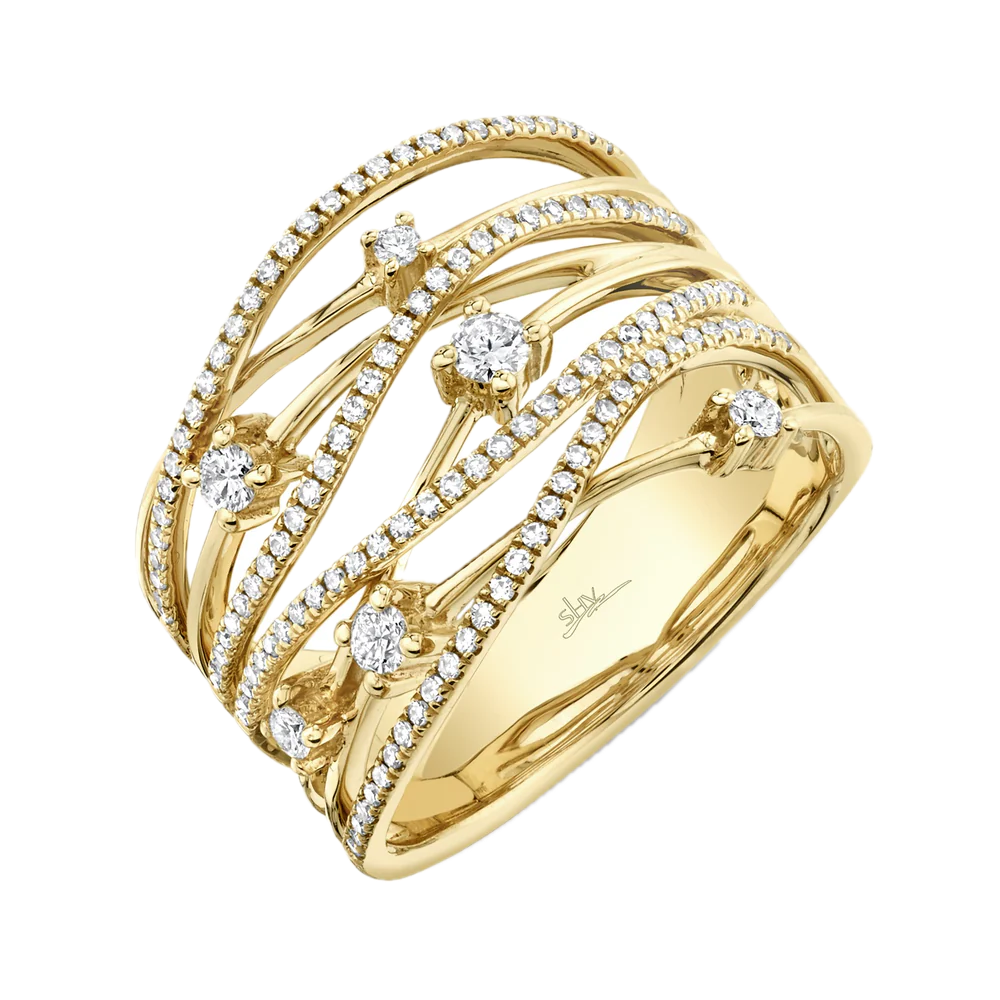 Bridge Ring with 6 Station Stones