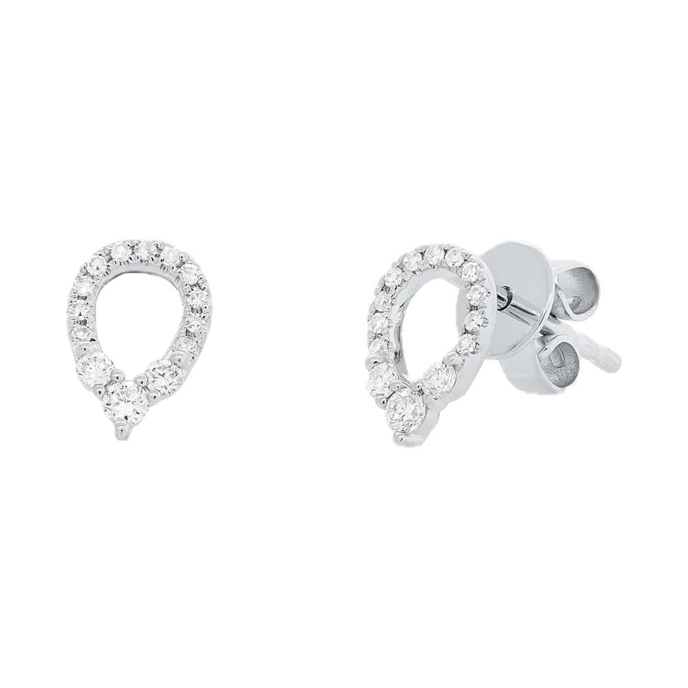 Kate Collection 14k Yellow Gold Teardrop Stud Ear 0.17ct