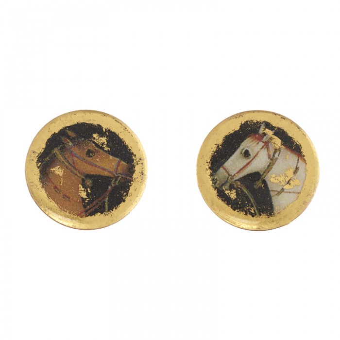 Raj Horse Stud Earrings - 0.75 In