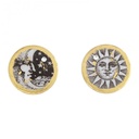 Sun & Moon Stud Earrings - 1"