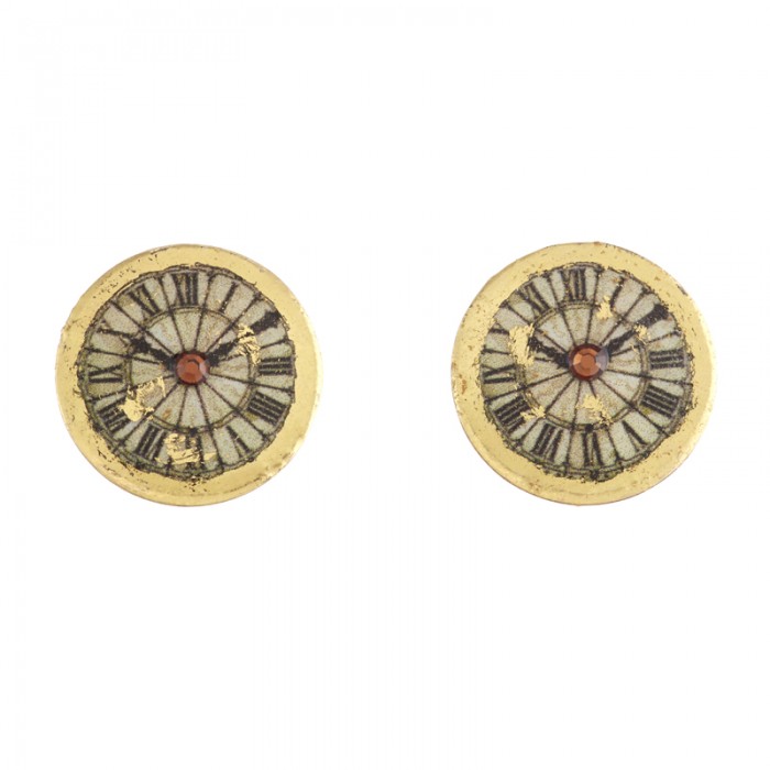Victorian Clock Stud Earrings