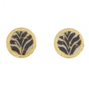Zebra Stud Earrings - .75"