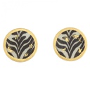 Zebra Stud Earrings - 1"