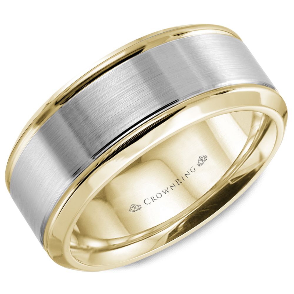 14k White & Yellow Gold Wedding Band