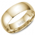 14k Yellow Gold Half Round Comfort Fit F Wedding Band