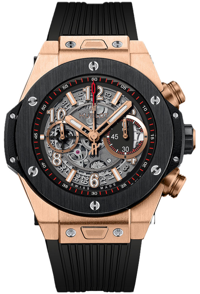 Hublot Big Bang 45m Rose Gold Chronograph W/Ceramic Bezel