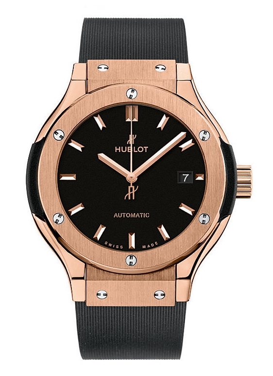 Hublot Ladies 33m Automatic Classic Fusion In King Gold W/Black Dial & Date @ 3:00