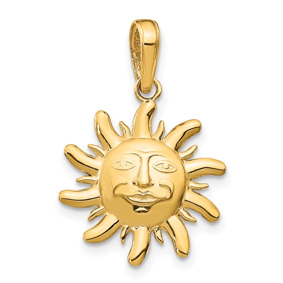 Polished Small Sun Charm