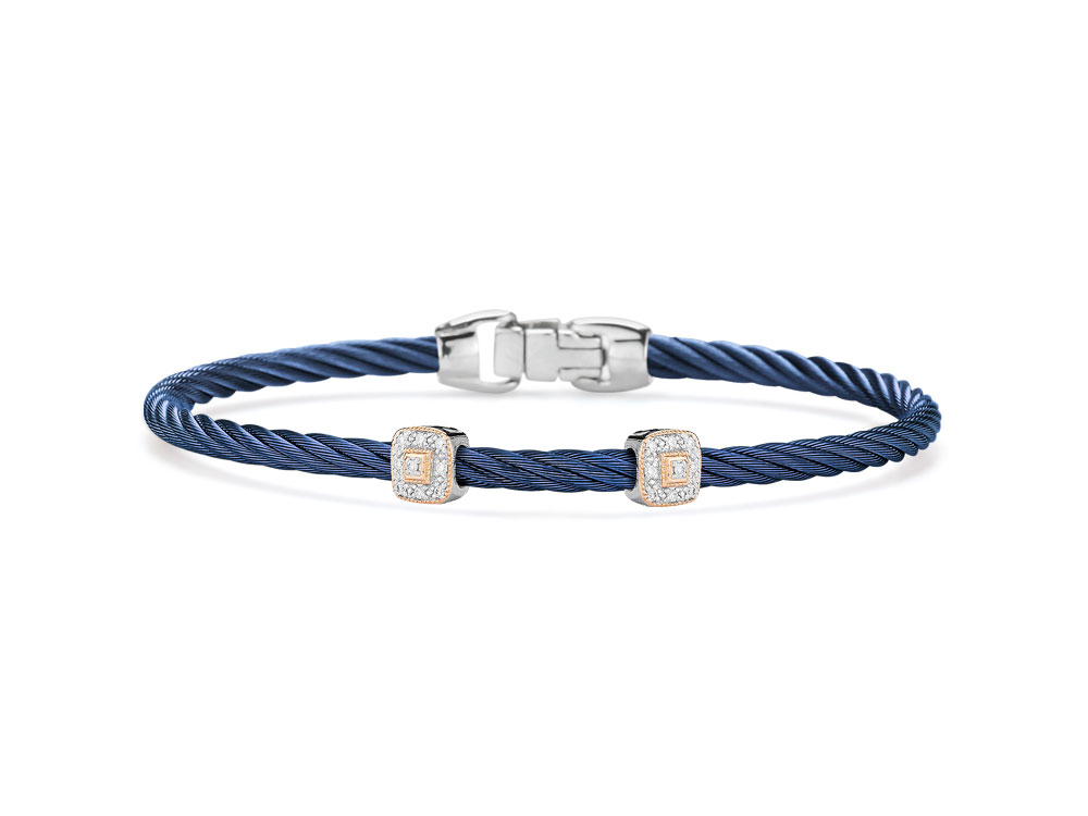 Blueberry 2 Station 3m Cable Bracelet 18kt/Ss 0.09 Dtw