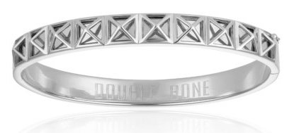 Double Bone Skeleton Silver Studs Bracelet