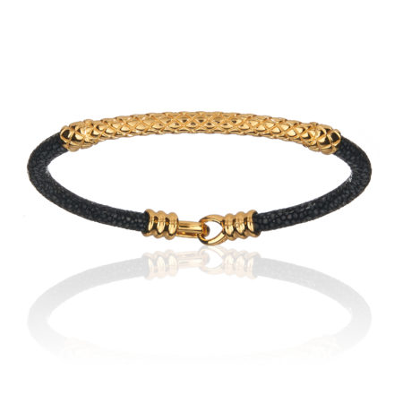 Double Bone Silver Sting Ray Bracelet