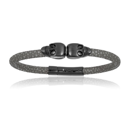 Double Bone Double Skull Stingray Bracelet