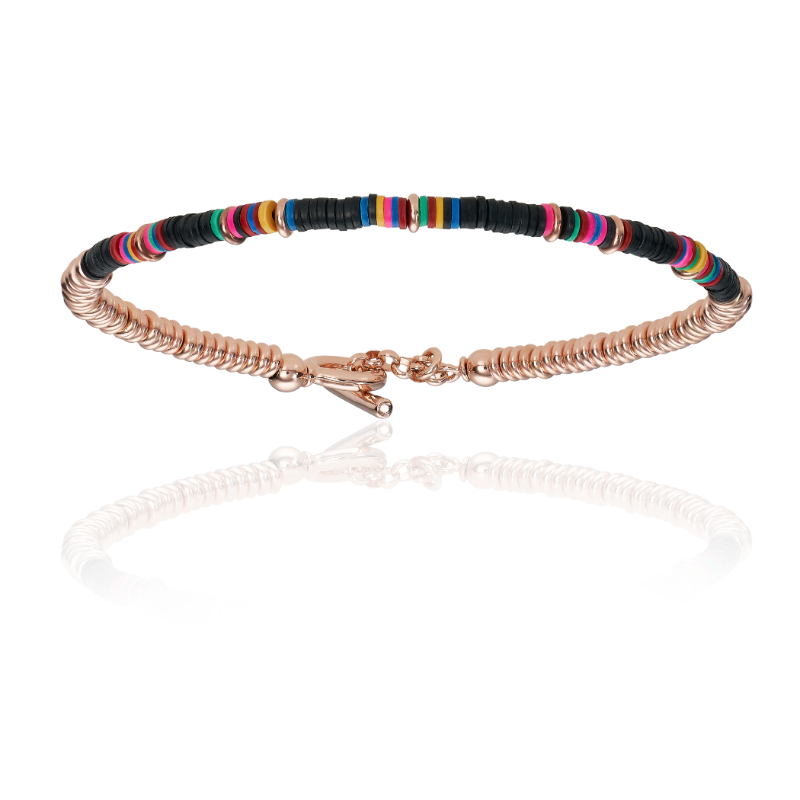 Multicolor Black African with Rose Gold Bracelet