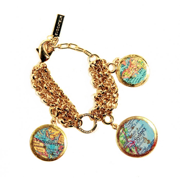 Three Strand Signature Charm Bracelet