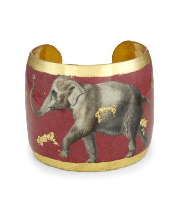 Three Elephants Cuff - Crimson 2"