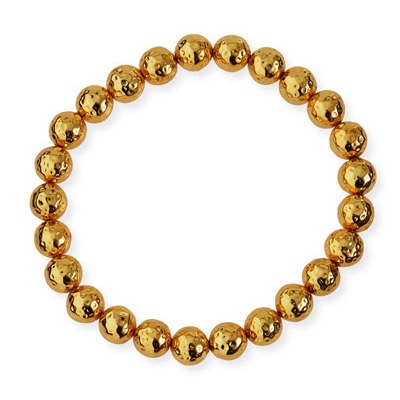 Hammered Gold Ball Bracelet