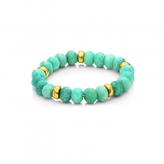 Amazonite & Gold Bracelet