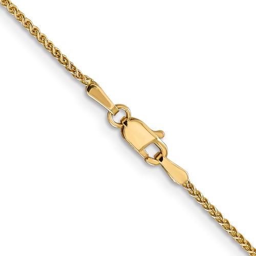 14k 1.25mm Diamond-Cut Spiga With Lobster Clasp Chain