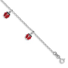 Kids Enameled Ladybug Bracelet