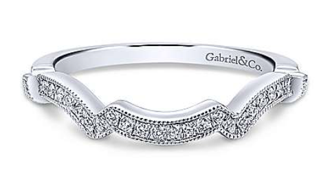 14k White Gold Matching Wedding Band