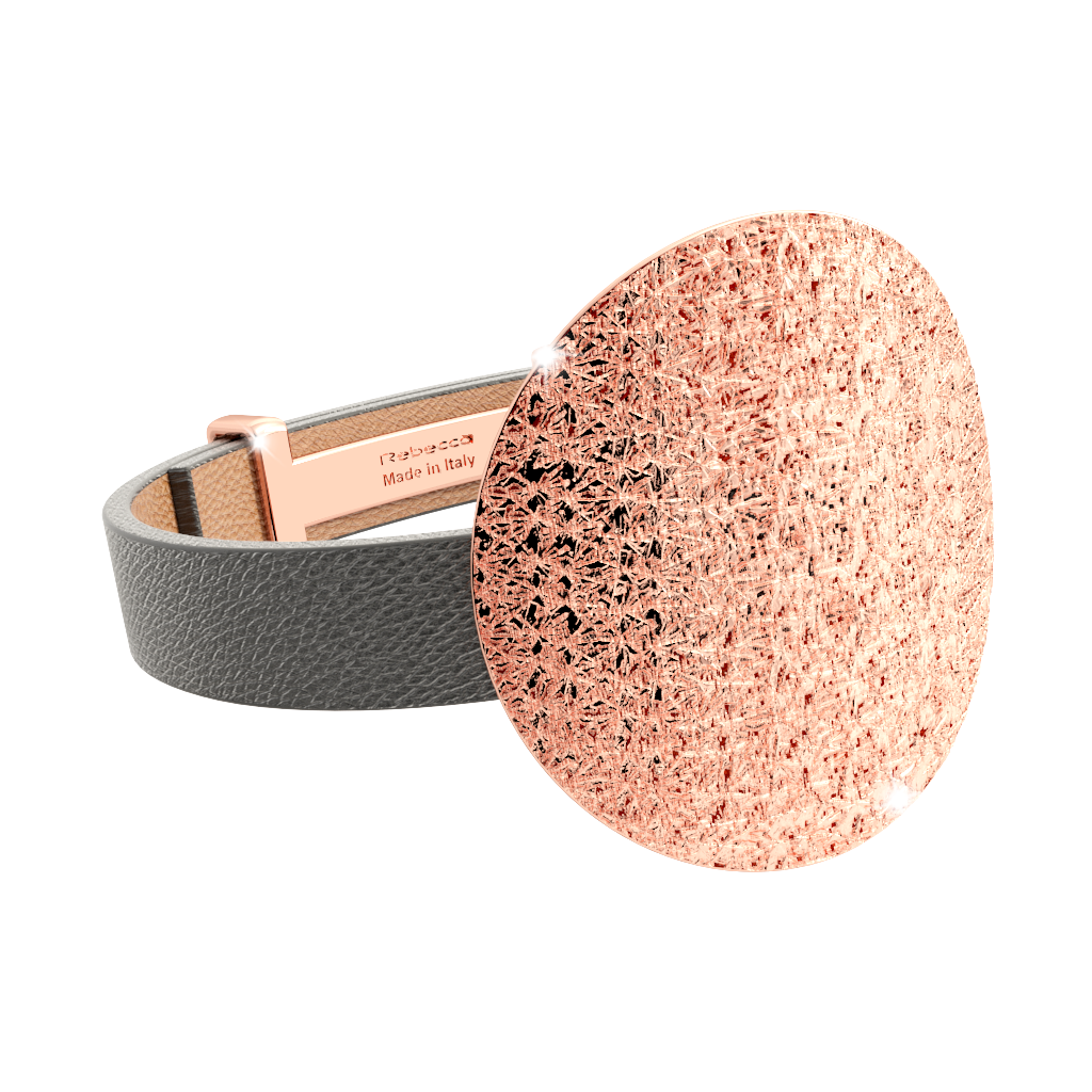 Bronze Bracelet W/ Leather Band