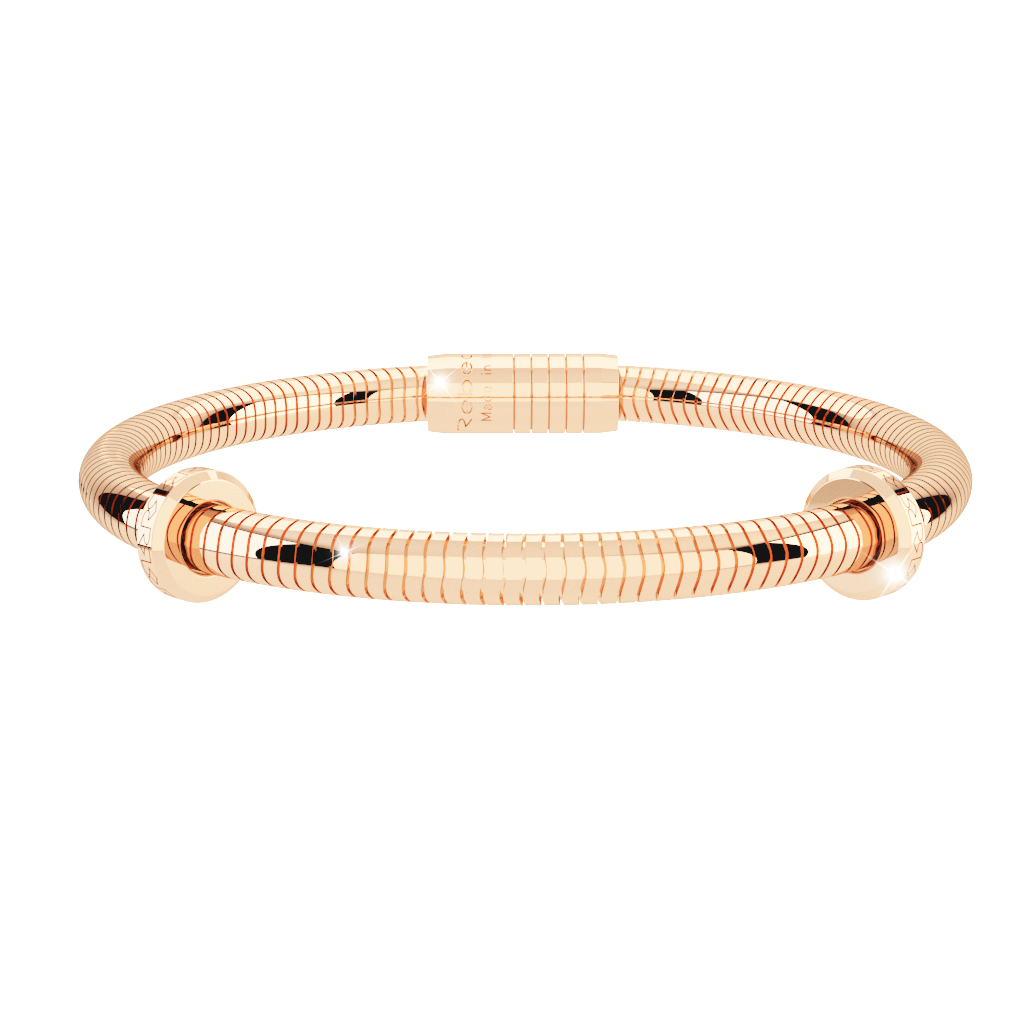 My World Yellow Gold Tone Snake Bracelet