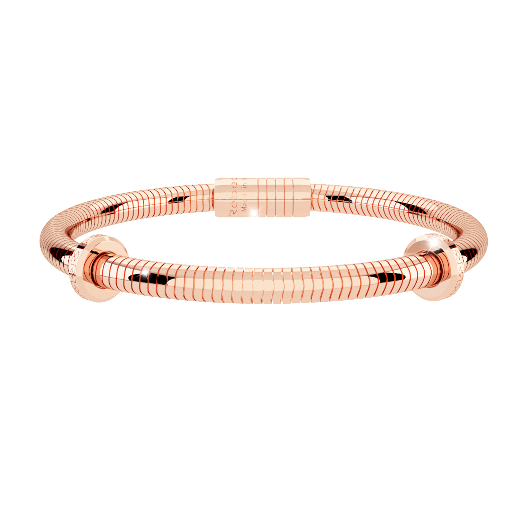 My World Rose Tone Snake Bracelet