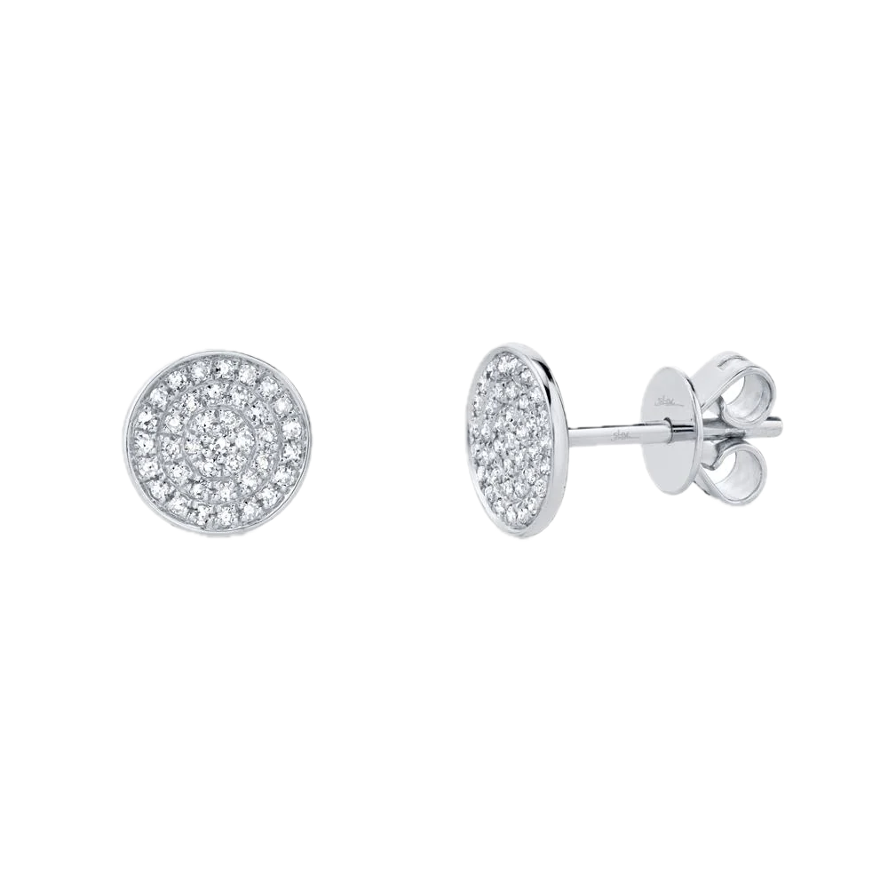 Pave Diamond Stud Earrings