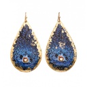 Blue Clam Teardrop Earrings